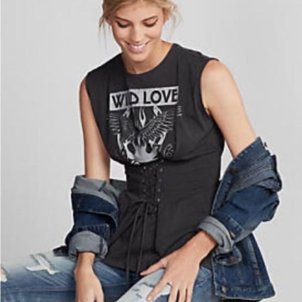 New Express corset style t shirt. Small